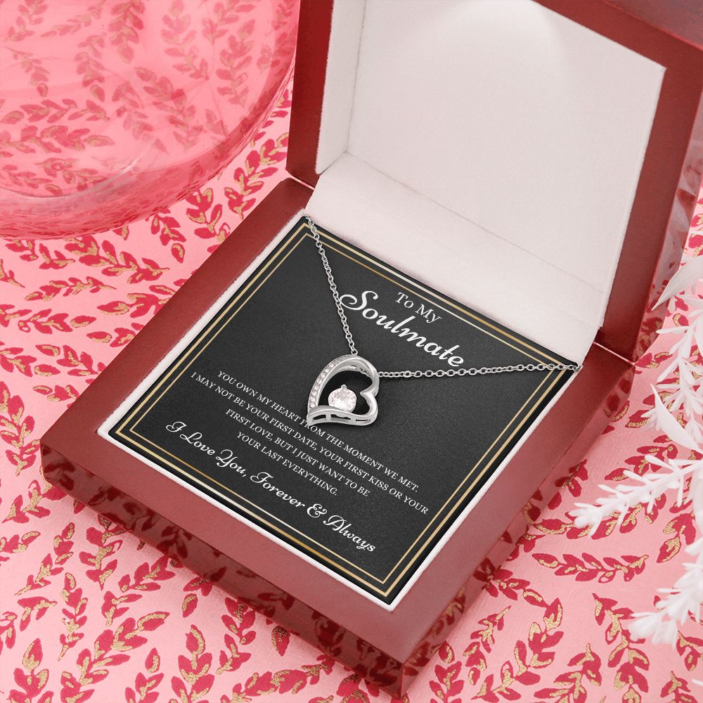 To My Soulmate Necklace -14K Yellow Gold Finish or 18K White Gold Finish