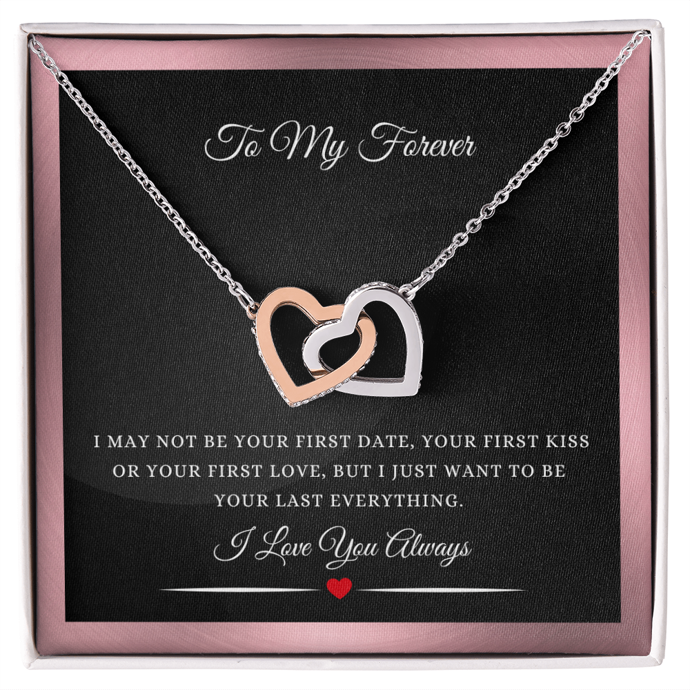 To My Forever! Valentine's Day Gift - Interlocking Hearts Necklace