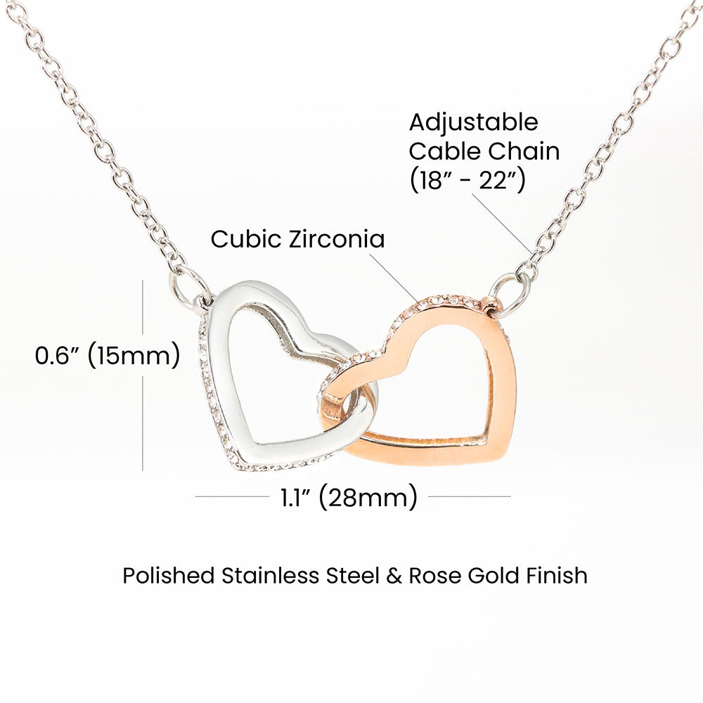 To My Love! Valentine's Day Gift - Interlocking Hearts Necklace