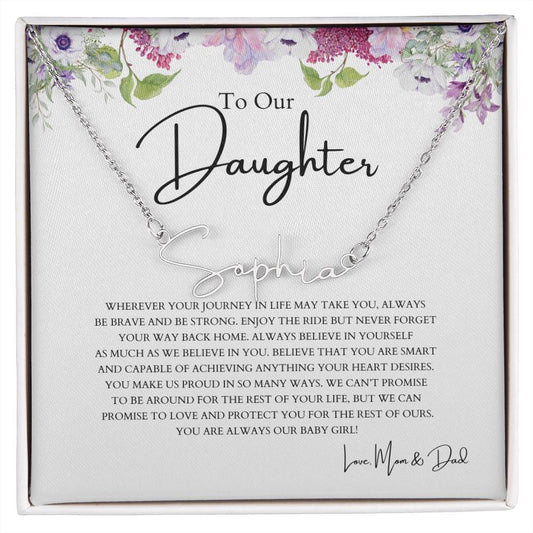 To Our Daughter - Signature Style Name Necklace